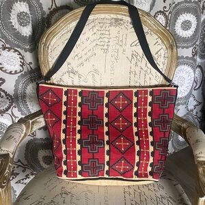 El Paso Saddle Blanket Co. Woven Tribal Pattern Tote Bag 100% Cotton